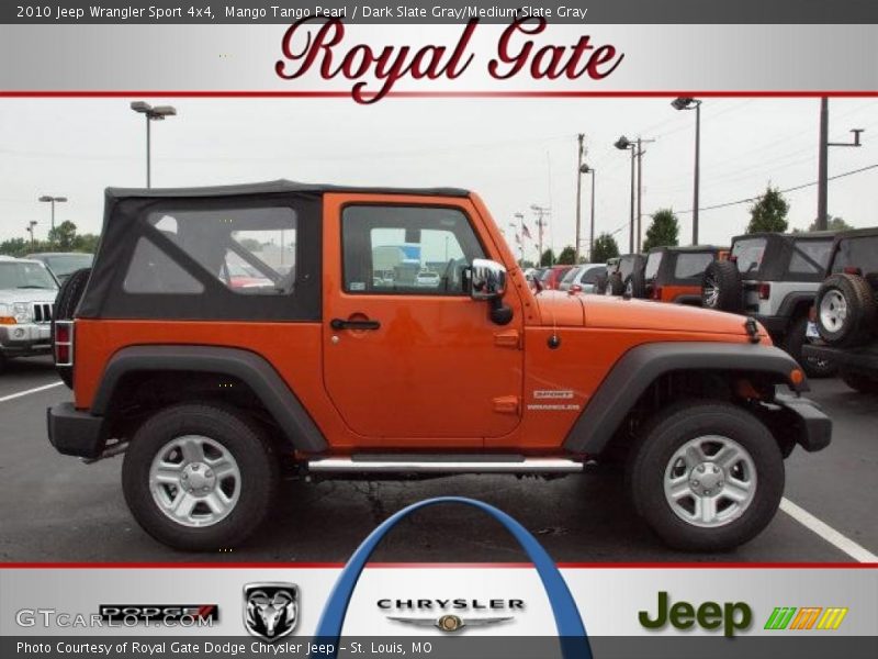 Mango Tango Pearl / Dark Slate Gray/Medium Slate Gray 2010 Jeep Wrangler Sport 4x4