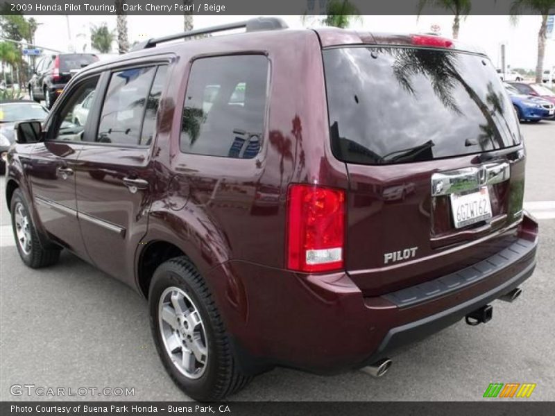 Dark Cherry Pearl / Beige 2009 Honda Pilot Touring