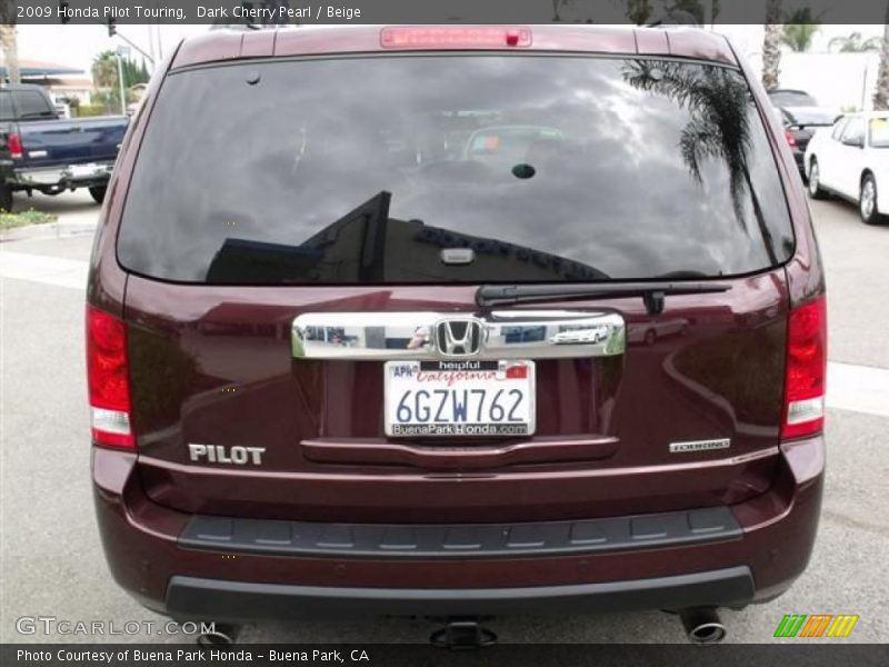 Dark Cherry Pearl / Beige 2009 Honda Pilot Touring