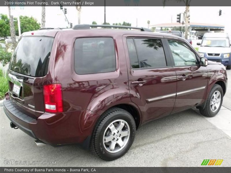 Dark Cherry Pearl / Beige 2009 Honda Pilot Touring