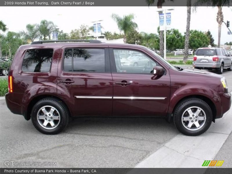 Dark Cherry Pearl / Beige 2009 Honda Pilot Touring