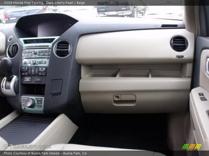Dark Cherry Pearl / Beige 2009 Honda Pilot Touring