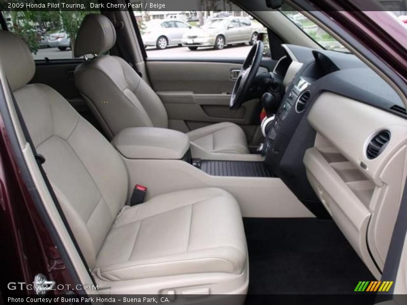 Dark Cherry Pearl / Beige 2009 Honda Pilot Touring