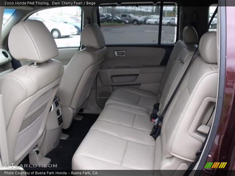 Dark Cherry Pearl / Beige 2009 Honda Pilot Touring