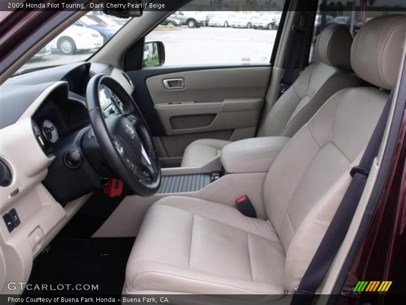 Dark Cherry Pearl / Beige 2009 Honda Pilot Touring