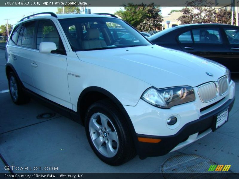 Alpine White / Sand Beige 2007 BMW X3 3.0si