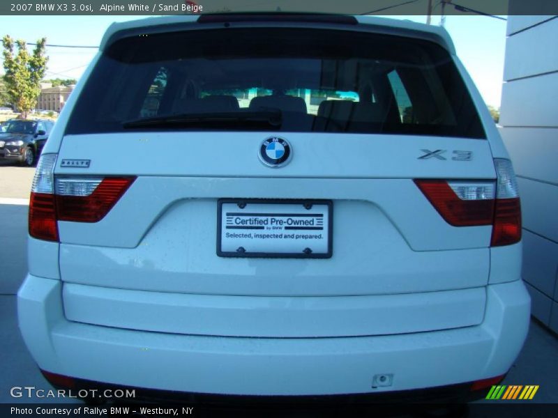 Alpine White / Sand Beige 2007 BMW X3 3.0si