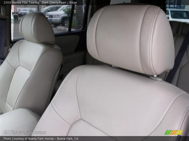 Dark Cherry Pearl / Beige 2009 Honda Pilot Touring