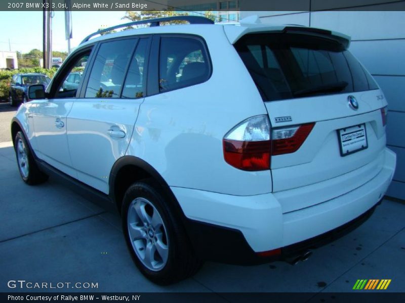 Alpine White / Sand Beige 2007 BMW X3 3.0si