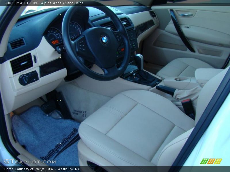 Alpine White / Sand Beige 2007 BMW X3 3.0si