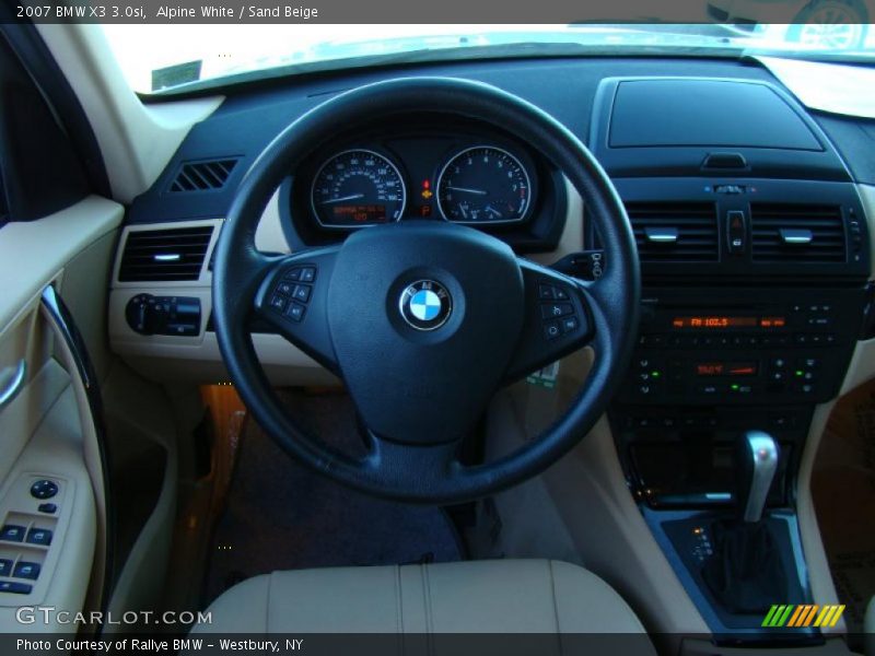 Alpine White / Sand Beige 2007 BMW X3 3.0si