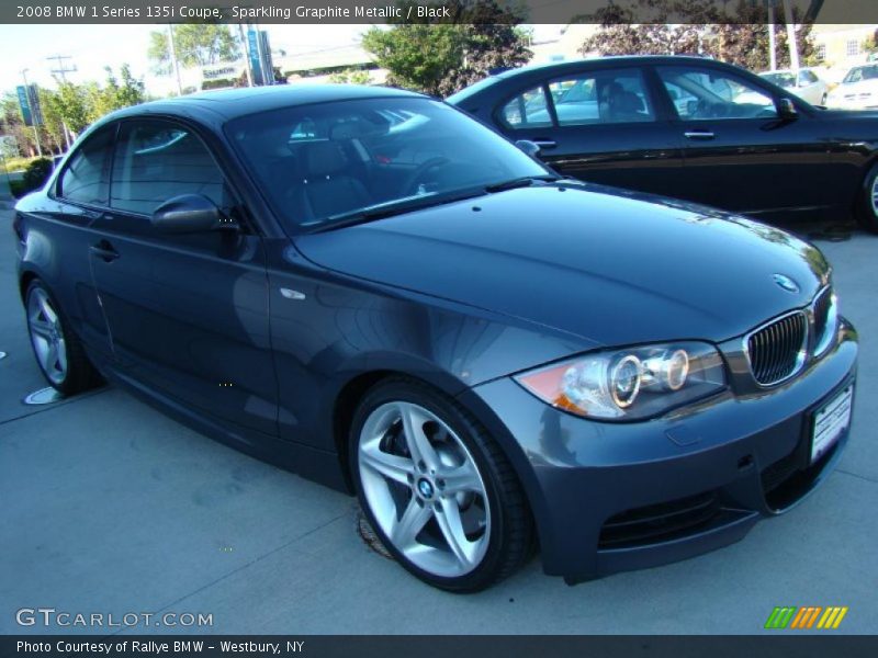 Sparkling Graphite Metallic / Black 2008 BMW 1 Series 135i Coupe