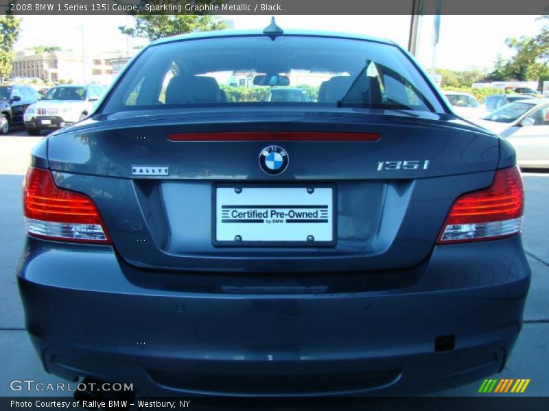 Sparkling Graphite Metallic / Black 2008 BMW 1 Series 135i Coupe