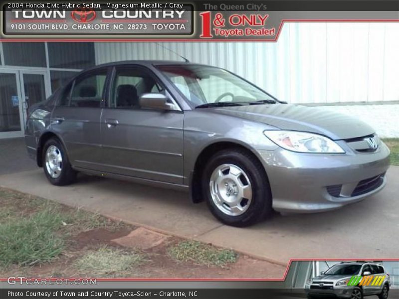 Magnesium Metallic / Gray 2004 Honda Civic Hybrid Sedan