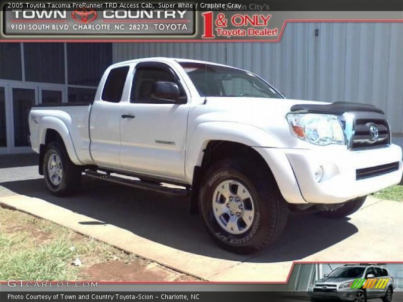 Super White / Graphite Gray 2005 Toyota Tacoma PreRunner TRD Access Cab