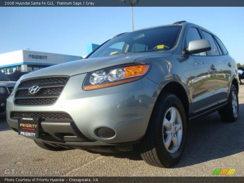 Platinum Sage / Gray 2008 Hyundai Santa Fe GLS