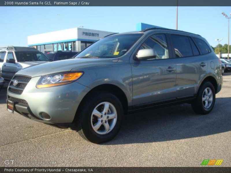 Platinum Sage / Gray 2008 Hyundai Santa Fe GLS