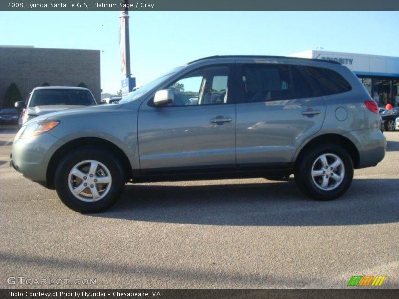 Platinum Sage / Gray 2008 Hyundai Santa Fe GLS
