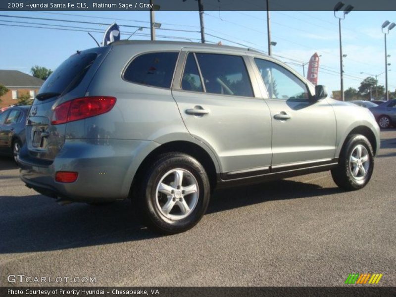 Platinum Sage / Gray 2008 Hyundai Santa Fe GLS