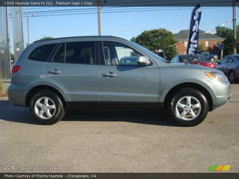 Platinum Sage / Gray 2008 Hyundai Santa Fe GLS