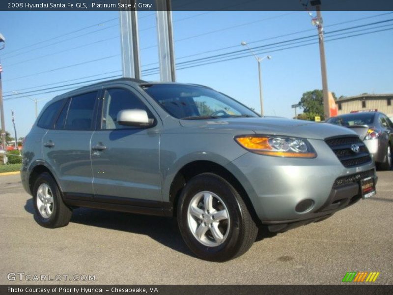 Platinum Sage / Gray 2008 Hyundai Santa Fe GLS