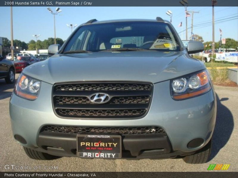 Platinum Sage / Gray 2008 Hyundai Santa Fe GLS