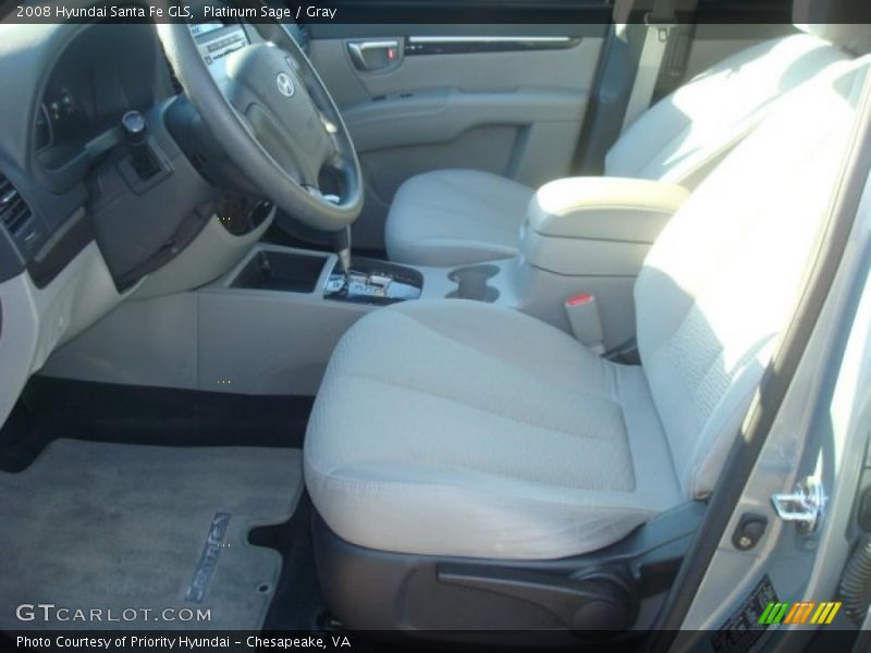 Platinum Sage / Gray 2008 Hyundai Santa Fe GLS