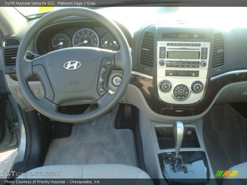 Platinum Sage / Gray 2008 Hyundai Santa Fe GLS