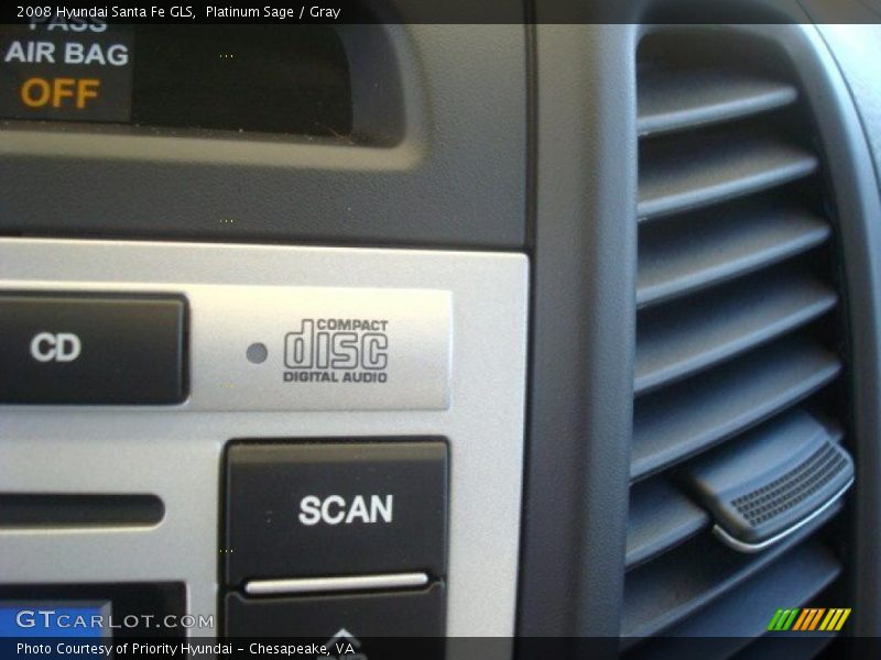 Platinum Sage / Gray 2008 Hyundai Santa Fe GLS