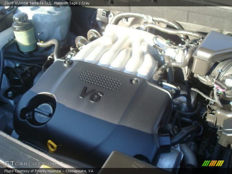 Platinum Sage / Gray 2008 Hyundai Santa Fe GLS