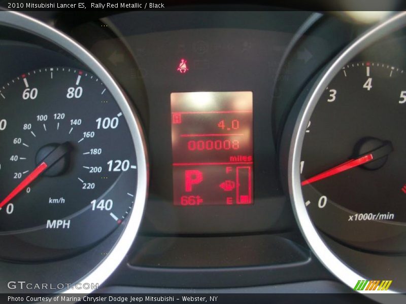 Rally Red Metallic / Black 2010 Mitsubishi Lancer ES