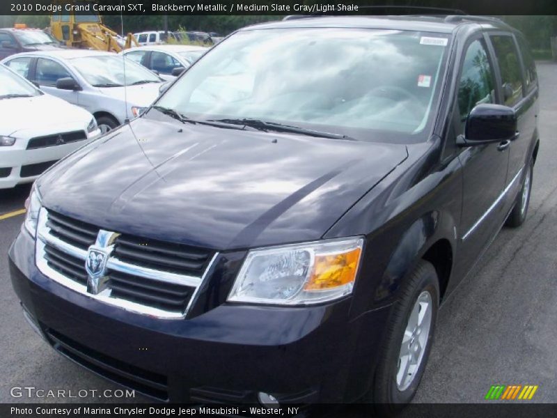 Blackberry Metallic / Medium Slate Gray/Light Shale 2010 Dodge Grand Caravan SXT