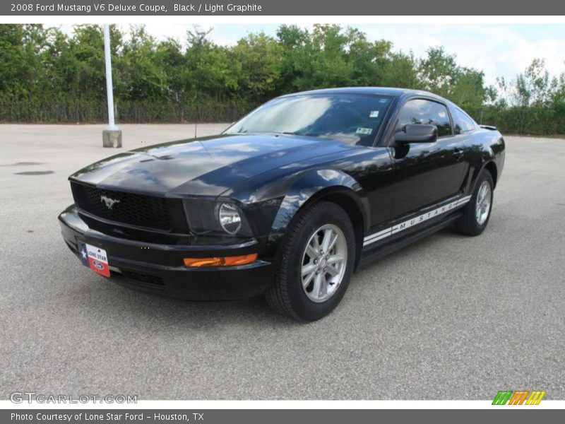Black / Light Graphite 2008 Ford Mustang V6 Deluxe Coupe