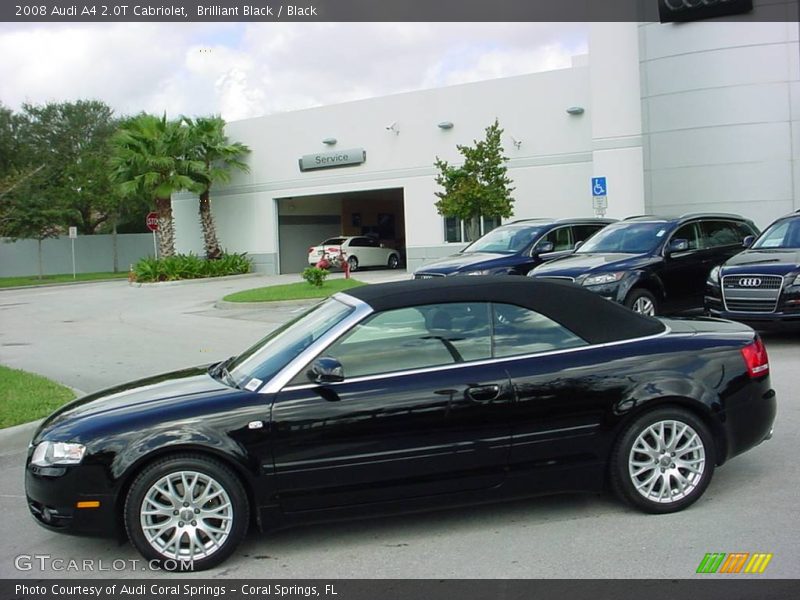 Brilliant Black / Black 2008 Audi A4 2.0T Cabriolet