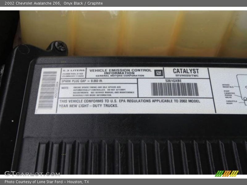 Onyx Black / Graphite 2002 Chevrolet Avalanche Z66