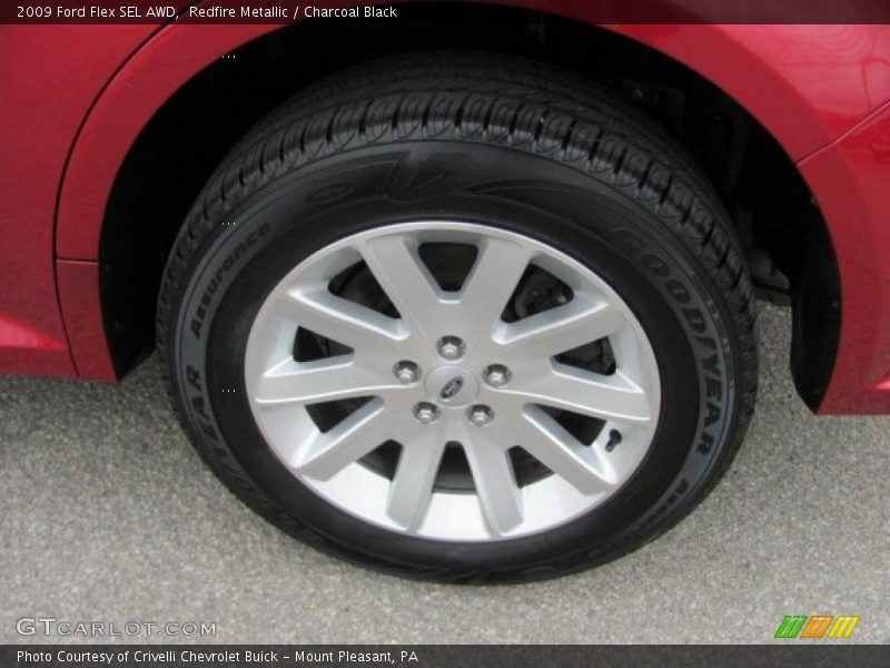 Redfire Metallic / Charcoal Black 2009 Ford Flex SEL AWD