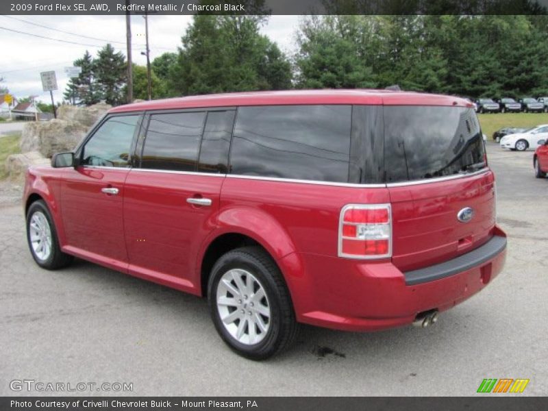 Redfire Metallic / Charcoal Black 2009 Ford Flex SEL AWD