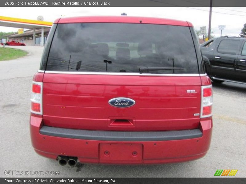 Redfire Metallic / Charcoal Black 2009 Ford Flex SEL AWD