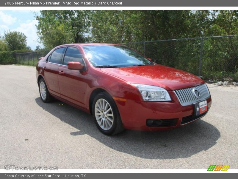 Vivid Red Metallic / Dark Charcoal 2006 Mercury Milan V6 Premier
