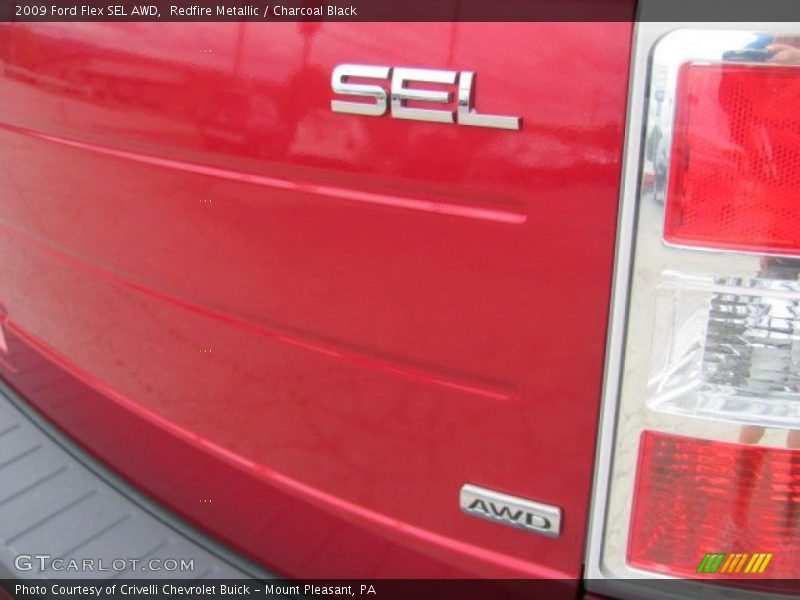 Redfire Metallic / Charcoal Black 2009 Ford Flex SEL AWD