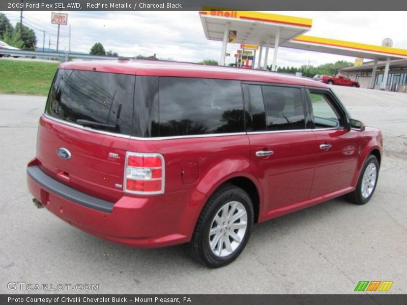 Redfire Metallic / Charcoal Black 2009 Ford Flex SEL AWD