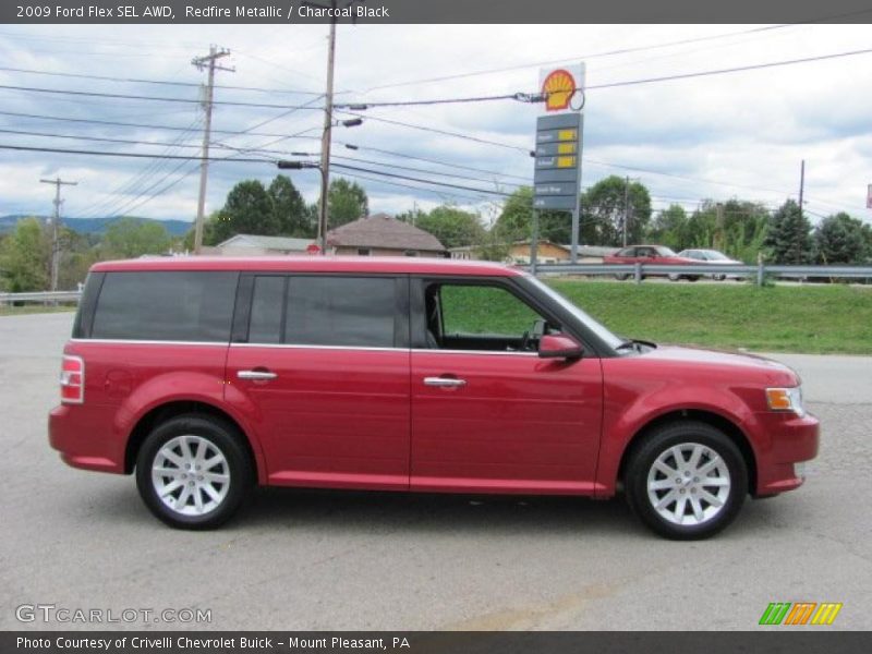 Redfire Metallic / Charcoal Black 2009 Ford Flex SEL AWD