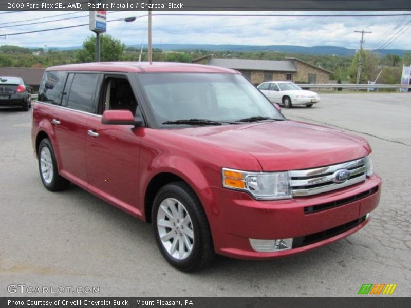 Redfire Metallic / Charcoal Black 2009 Ford Flex SEL AWD