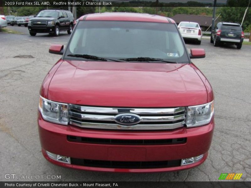 Redfire Metallic / Charcoal Black 2009 Ford Flex SEL AWD