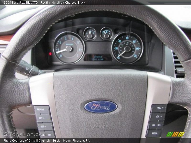 Redfire Metallic / Charcoal Black 2009 Ford Flex SEL AWD