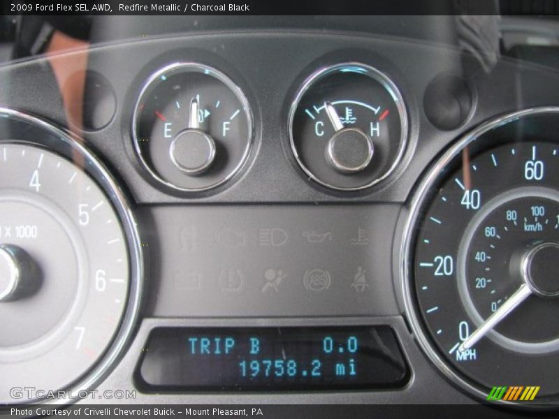 Redfire Metallic / Charcoal Black 2009 Ford Flex SEL AWD