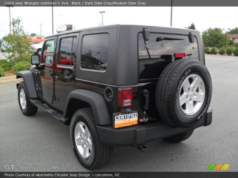Black / Dark Slate Gray/Medium Slate Gray 2009 Jeep Wrangler Unlimited X 4x4