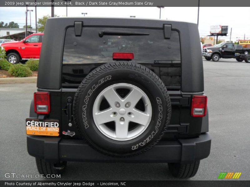 Black / Dark Slate Gray/Medium Slate Gray 2009 Jeep Wrangler Unlimited X 4x4