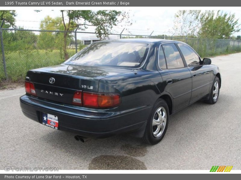Dark Emerald Green Metallic / Beige 1995 Toyota Camry LE V6 Sedan