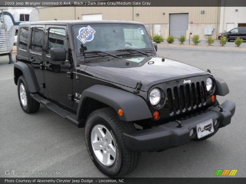 Black / Dark Slate Gray/Medium Slate Gray 2009 Jeep Wrangler Unlimited X 4x4